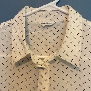 CLUB MONACO Silk Button Blouse $$$ SHIPPING 🌿🌎